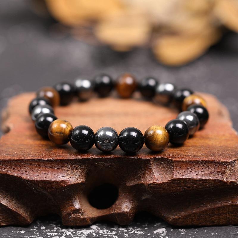 Triple Protection Bracelet - Tiger’s Eye, Obsidian, Hematite