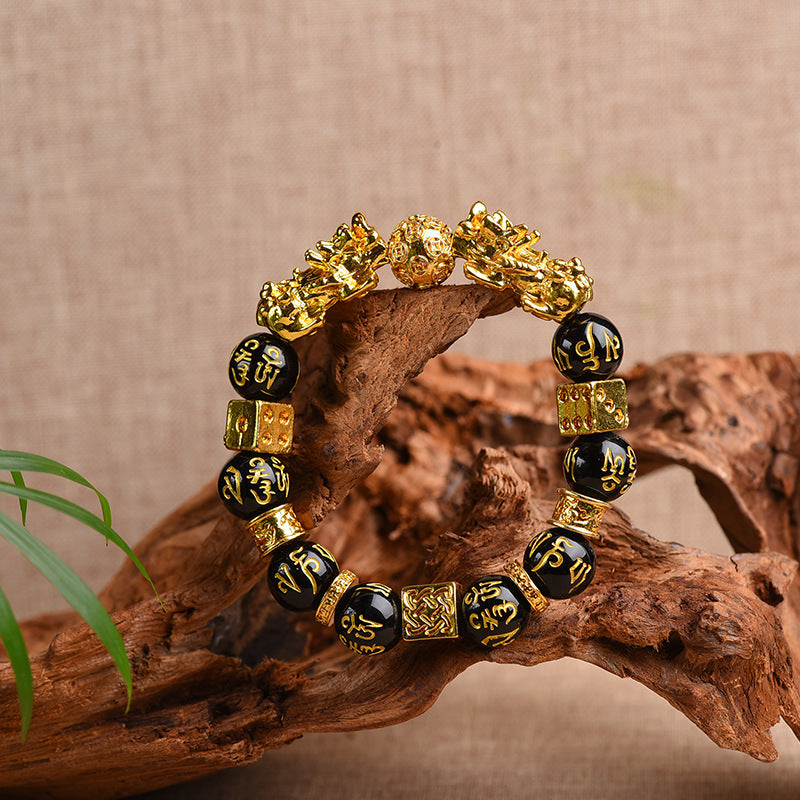 Gold-Plated Double Pixiu Bracelet - Extreme Wealth & Protection